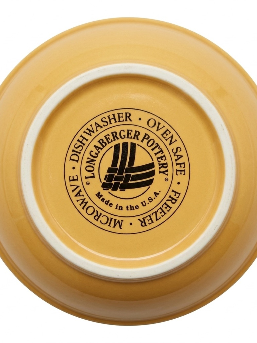 Longaberger Cereal Bowls Set of 3 Butterscotch Yellow - Discontinued - Picture 3 of 3